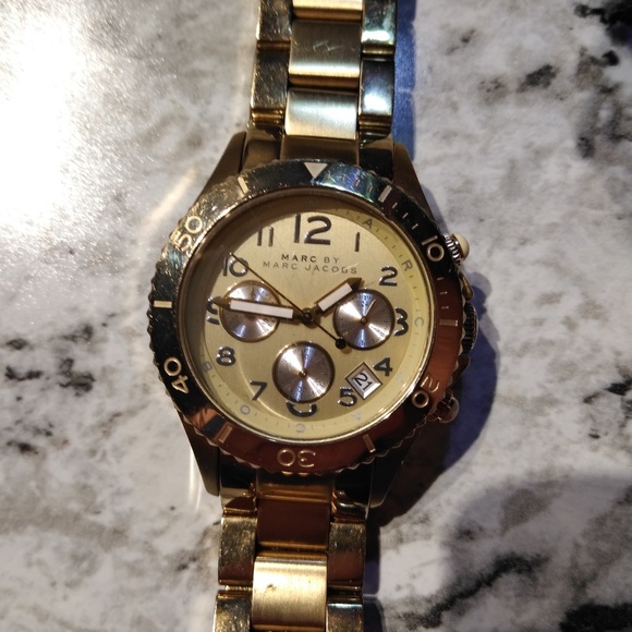 Marc By Marc Jacobs Accessories - Marc by Marc Jacobs Gold Tone Chronograph